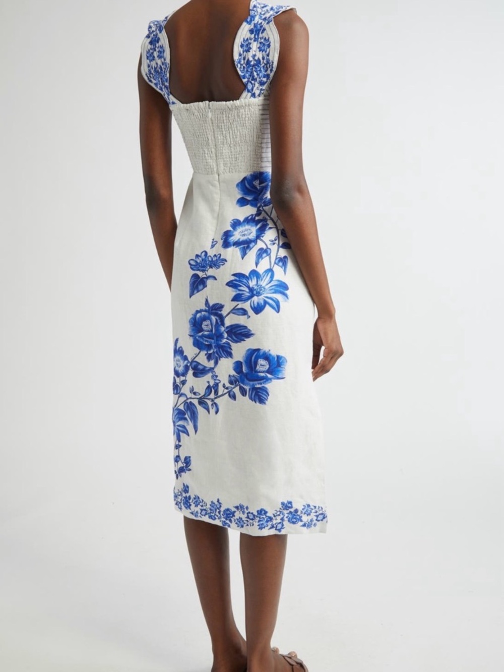 FARM Rio Floral Cascade Linen Dress XXS - Picture 2 of 7